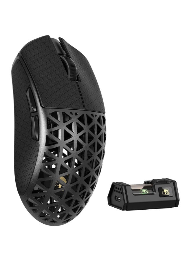 هجوم القرش ماوس الألعاب R5 Ultra 8K اللاسلكي، والبلوتوث، والسلكي بدقة 42000 نقطة في البوصة - مستشعر PAW3950 MAX - هيكل من ألياف الكربون فائق الخفة بوزن 39 غرامًا - شريحة Nordic 52840 MCU - Image 1